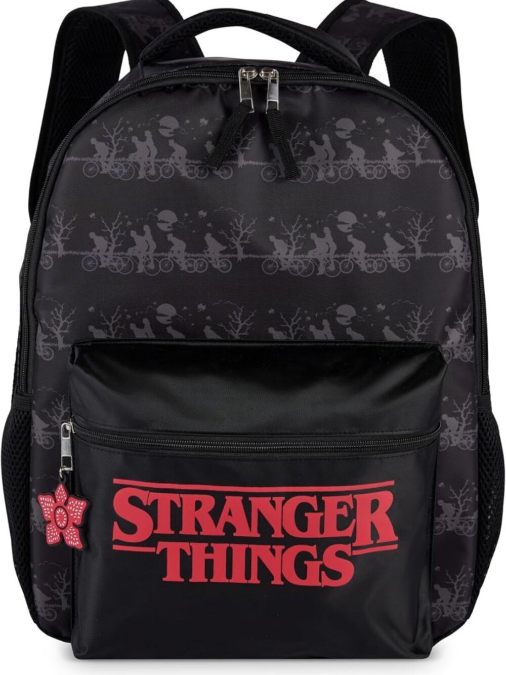 Stranger Things Graphic Backpack, Water-Repellent, 3 Pockets, Adjustable Straps